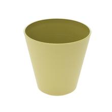 Okrúhly kvetináč Estoril v olivovej farbe.