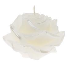 Biela sviečka v tvare ruže Elizabeth.