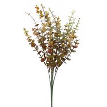 Umelá zeleň eukalyptus Baby Blue v zelenej a červenej farbe, 41 cm.