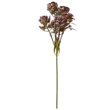 Umelé kvety, zápich so zeleno-fialovou ružou.