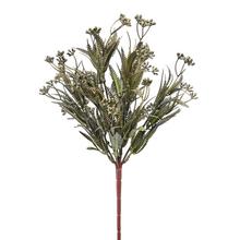 Umelé kvety v zelenej a čiernej metalickej farbe.