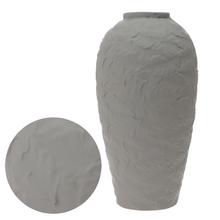 Šedá keramická dóza s poklopom.