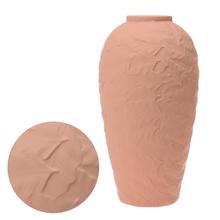 Ružová keramická dóza s poklopom.