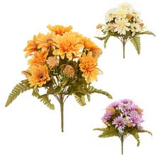 Kytica umelých kvetov Gerbera a Dáhlia v mixe farieb.