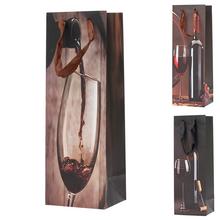 Darčeková taška na víno s elegantným dizajnom.