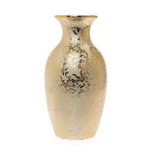 Keramická váza na suché aranžovanie v zlatej farbe.