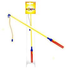 Palička na lampón s LED svetlom v žltej a červenej farbe.