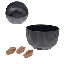 Kvetináč MISA ROMA JUMPER ECO RECYCLED v antracitovej farbe s nožičkami.