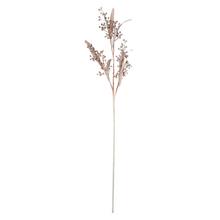 Umelý konárik trávy s béžovými a hnedými guličkami, 84 cm.