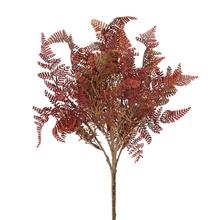 Umelá zeleň papraď v bordovej farbe s výškou 42 cm.