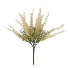 Umelý zápich vres krémový s bielymi a žltými detailmi.