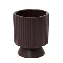 Obal na podstavci keramika tmavohnedá