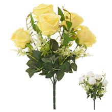 Kytica umelých ruží s mixom zelene, 41 cm.
