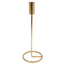 Zlatý svietnik na kónic. sviečku 25cm.