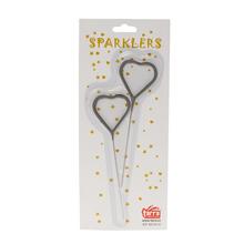 Prskavky v tvare srdca, balenie 2 kusy.