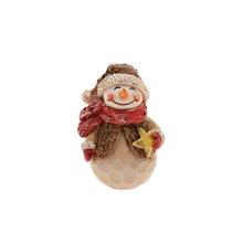 Snehuliak s hviezdou v béžovej a červenej farbe.