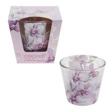Sviečka v skle s orchideami Phalaenopsis, 115g.