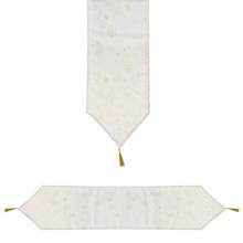 Štóla s vločkami v krémovo-zlatej farbe.