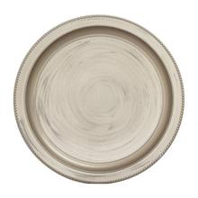 Okrúhla tácka z dreva s priemerom 44 cm.