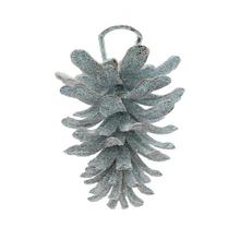 Malá strieborná šiška s glitrami.