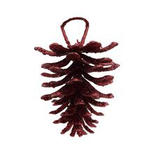 Malá bordová šiška s glitrami.