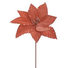 Vianočná ruža v ružovej farbe zamatová, 37 cm