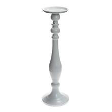 Svietnik Cero v šedej farbe s výškou 36 cm a priemerom 11 cm.