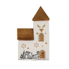 Vianočný kostolík z porcelánu s LED osvetlením.