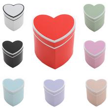 Darčeková krabička na kvety v tvare srdca, mix farieb.