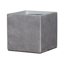 Šedý štvorcový obal Vera na kvetináče.