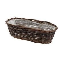 Stredný prútený kôš s plastovou vložkou.