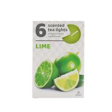 Sviečky s vôňou limetky, balenie 6 kusov.