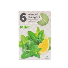 Sviečky s vôňou mäty, balenie 6 kusov.