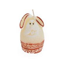 Mini zajac v tvare vajca v ecru farbe.