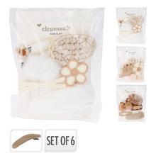 Sada 6 sponiek do vlasov v mixe farieb.