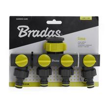 Rozdelovač prietoku 4cestný LIME s ovládacími ventilmi.