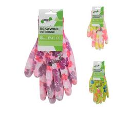 Ochranné rukavice s kvetinovým vzorom.