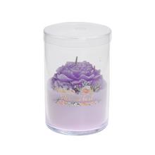 Voňavá sviečka v skle s levanduľovou vôňou.