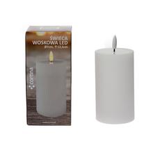 Biela LED sviečka s pohybujúcim plameňom a časovačom.