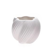 Biela keramická váza na suché aranžovanie.