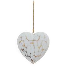 Závesné srdce biele/nat drevo