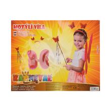 Motýlie krídla v mixe farieb s čelenkou a paličkou.