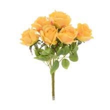 Kytica umelých žltých ruží s 7 kvetmi.