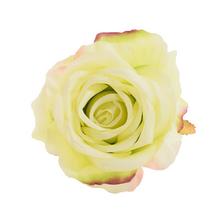 Umelá ruža v zelenej farbe s priemerom 10 cm, balenie po 12 kusov.