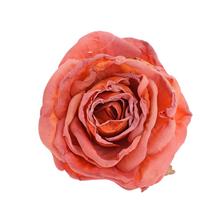 Umelá ruža v oranžovej farbe s priemerom 6 cm.