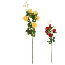 Umelé kvety ruže v mixe farieb, 5-hlavové, 77 cm.