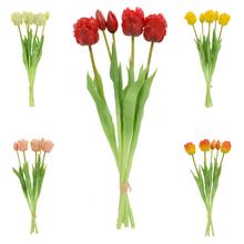 Kytica umelých tulipánov v mixe farieb.