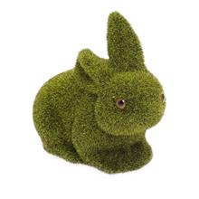 Zelený ležiaci zajačik z machu
