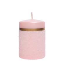 Ružová sviečka LUNA VAL.7x9