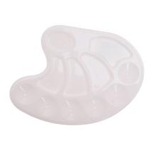 Pevná oválna plastová paleta na maľovanie.